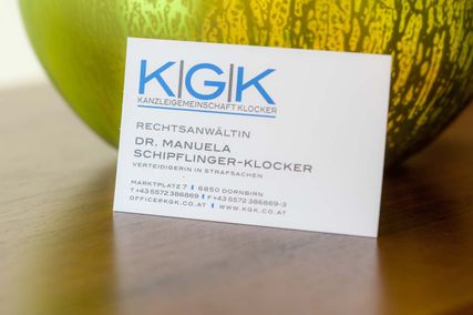 Visitenkarte der Rechtsanwälte